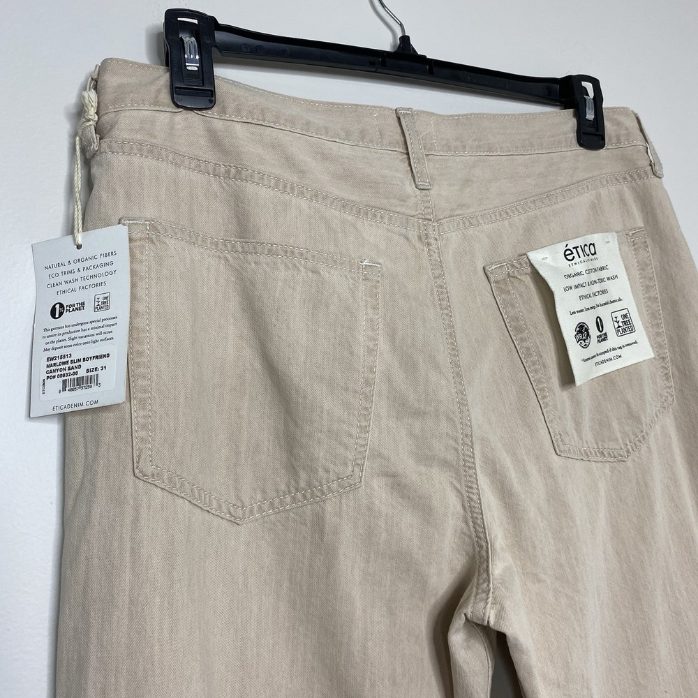 ETICA women's Sz 31 marlowe slim boyfriend‎ Tapered Mid Rise Jeans canyon sand - Picture 7 of 15